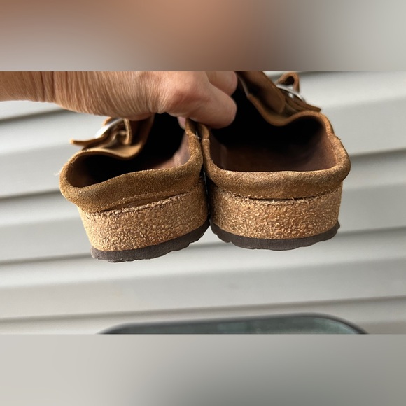 Birkenstock Buckley Clog Womens Brown Suede Mules Shoes Slip-On Sz 245 US 7-7.5 - Picture 6 of 13